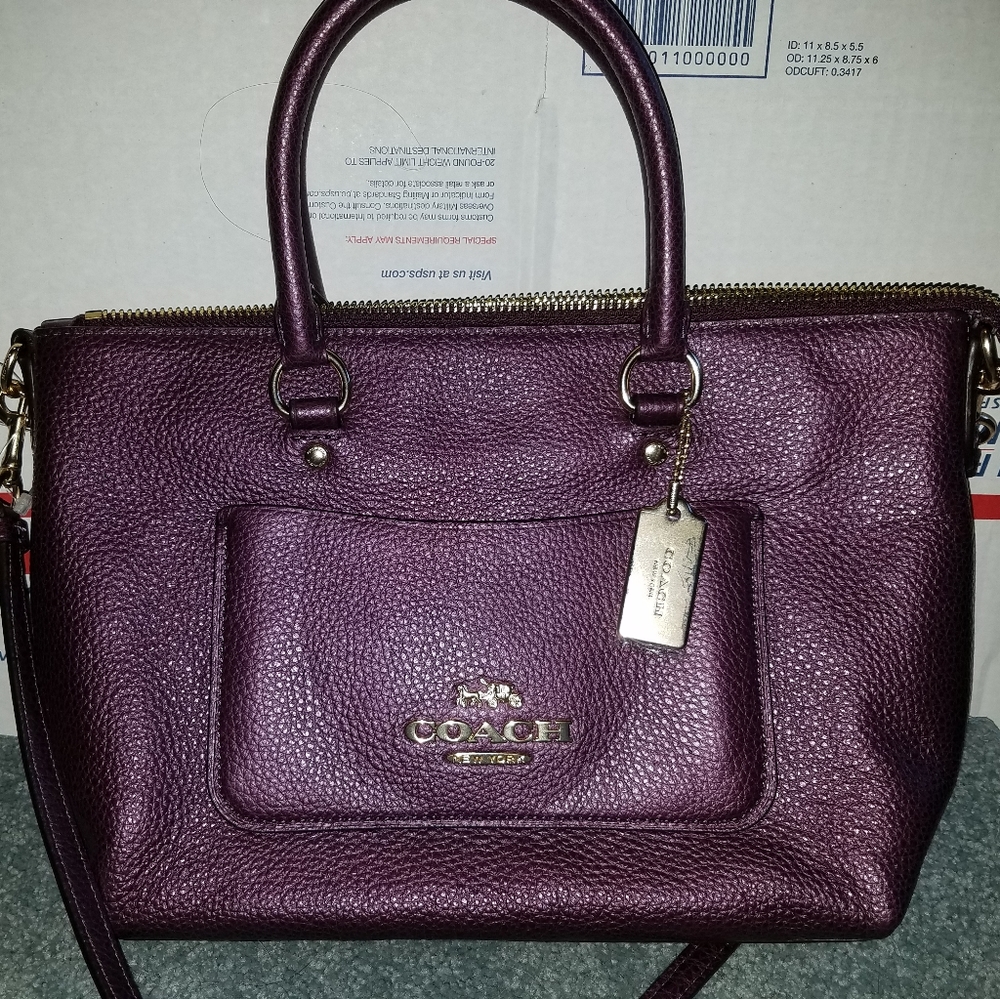 Coach Emma Metallic Raspberry F38053